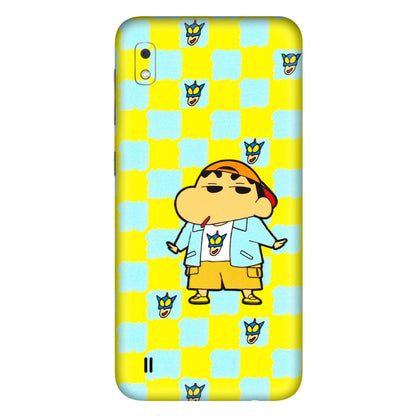 Samsung A/S Series Phone Skins (All Models) - Yellow Blue Shinchan Cute - 3D Embossed Finish (L-221) Samsung Galaxy A10