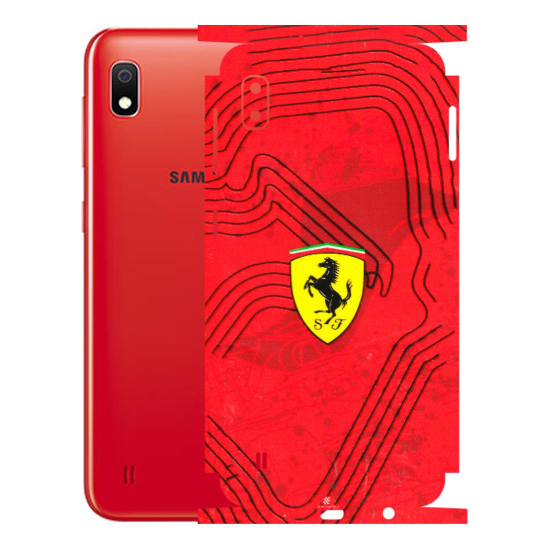 Samsung A/S Series Phone Skins (All Models) - Red Ferrari Logo Stylish - 3D Embossed Finish (L-238) Samsung Galaxy A10