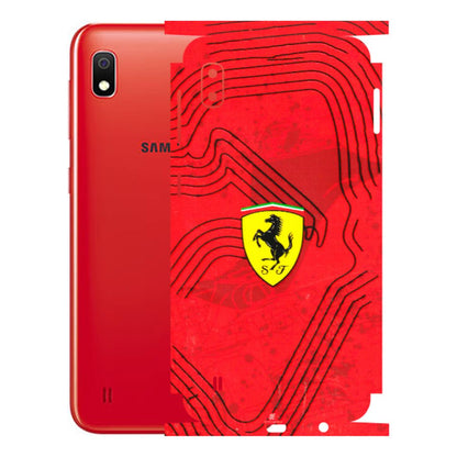 Samsung A/S Series Phone Skins (All Models) - Red Ferrari Logo Stylish - 3D Embossed Finish (L-238) Samsung Galaxy A10