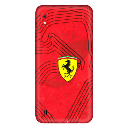 Samsung A/S Series Phone Skins (All Models) - Red Ferrari Logo Stylish - 3D Embossed Finish (L-238) Samsung Galaxy A10