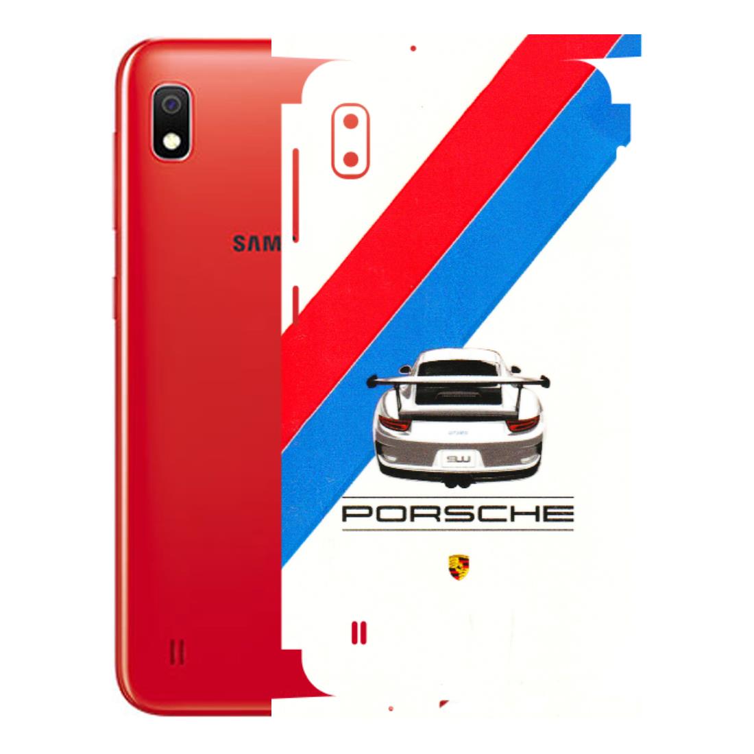Samsung A/S Series Phone Skins (All Models) - Porche Car Sober Logo - 3D Embossed Finish (L-248) Samsung Galaxy A10