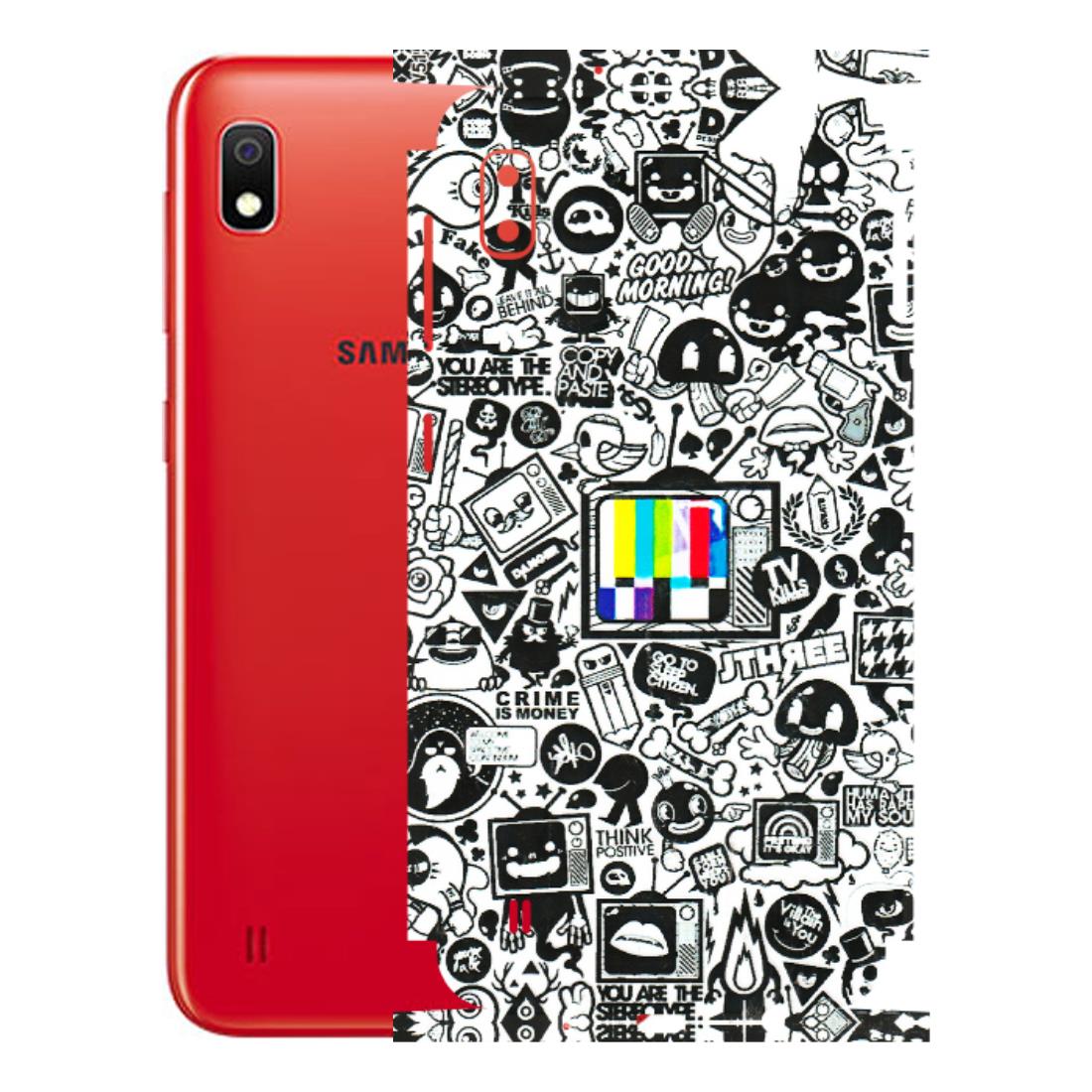 Samsung A/S Series Phone Skins (All Models) - Doodles Positive Art - 3D Embossed Finish (L-263) Samsung Galaxy A10