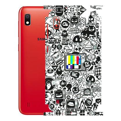 Samsung A/S Series Phone Skins (All Models) - Doodles Positive Art - 3D Embossed Finish (L-263) Samsung Galaxy A10