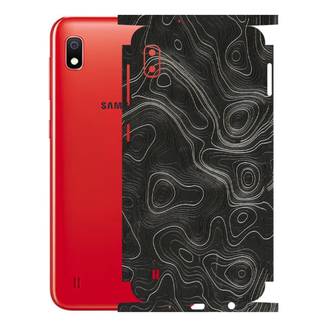 Samsung A/S Series Phone Skins (All Models) - Abstract White Line Map - 3D Embossed Finish (L-269) Samsung Galaxy A10