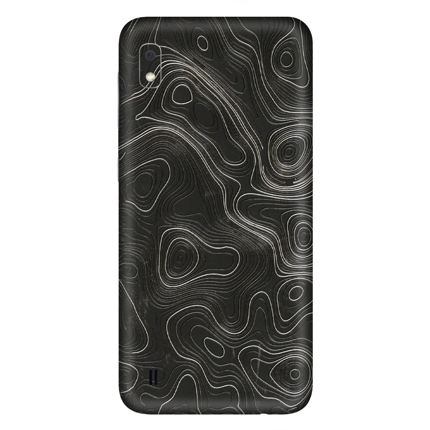 Samsung A/S Series Phone Skins (All Models) - Abstract White Line Map - 3D Embossed Finish (L-269) Samsung Galaxy A10