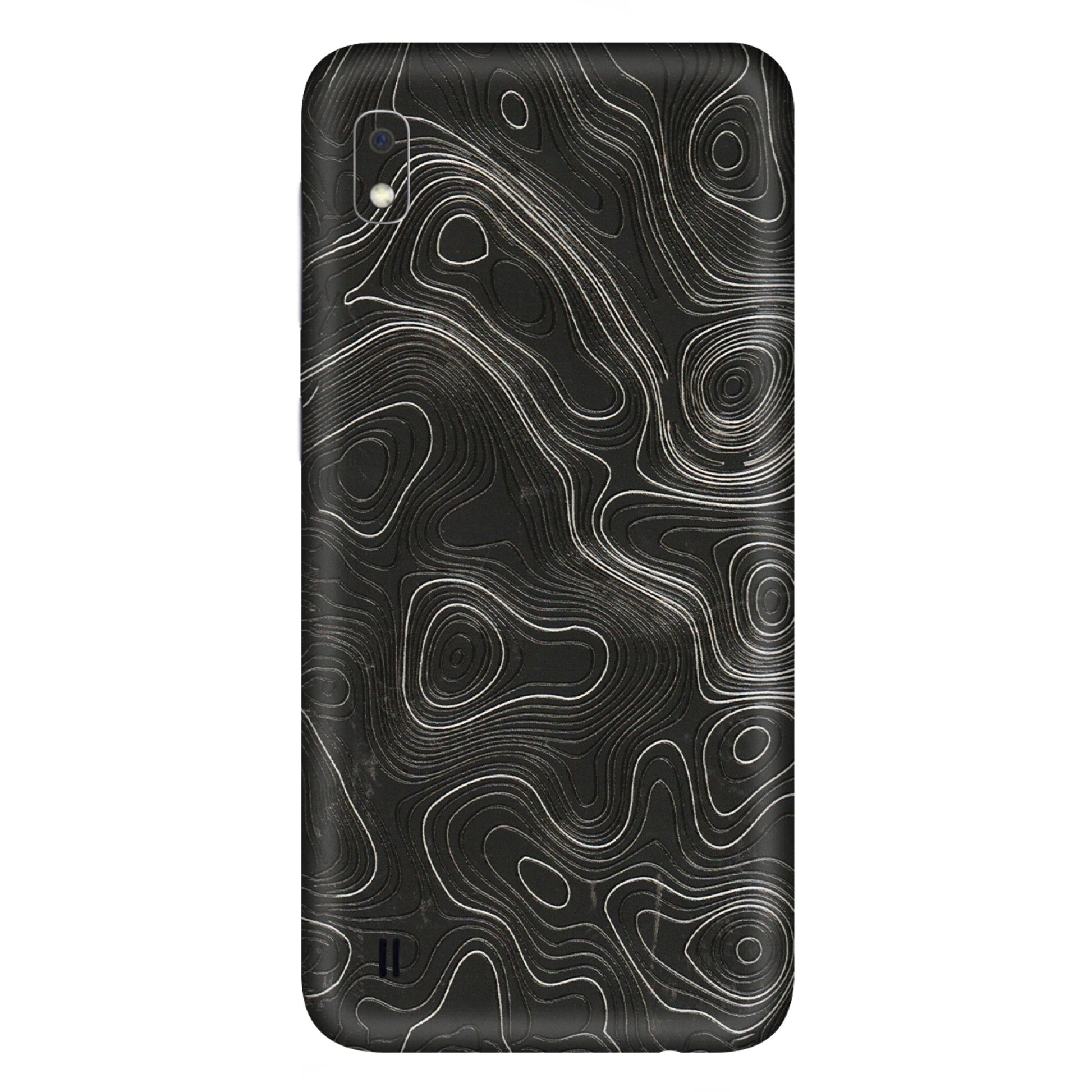 Samsung A/S Series Phone Skins (All Models) - Abstract White Line Map - 3D Embossed Finish (L-269) Samsung Galaxy A10