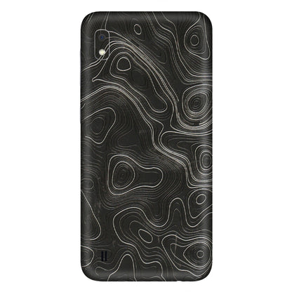 Samsung A/S Series Phone Skins (All Models) - Abstract White Line Map - 3D Embossed Finish (L-269) Samsung Galaxy A10