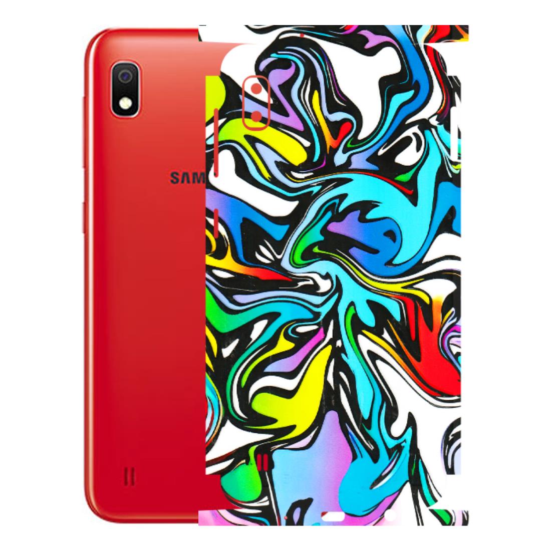 Samsung A/S Series Phone Skins (All Models) - Abstract Colour Paints - 3D Embossed Finish (L-271) Samsung Galaxy A10