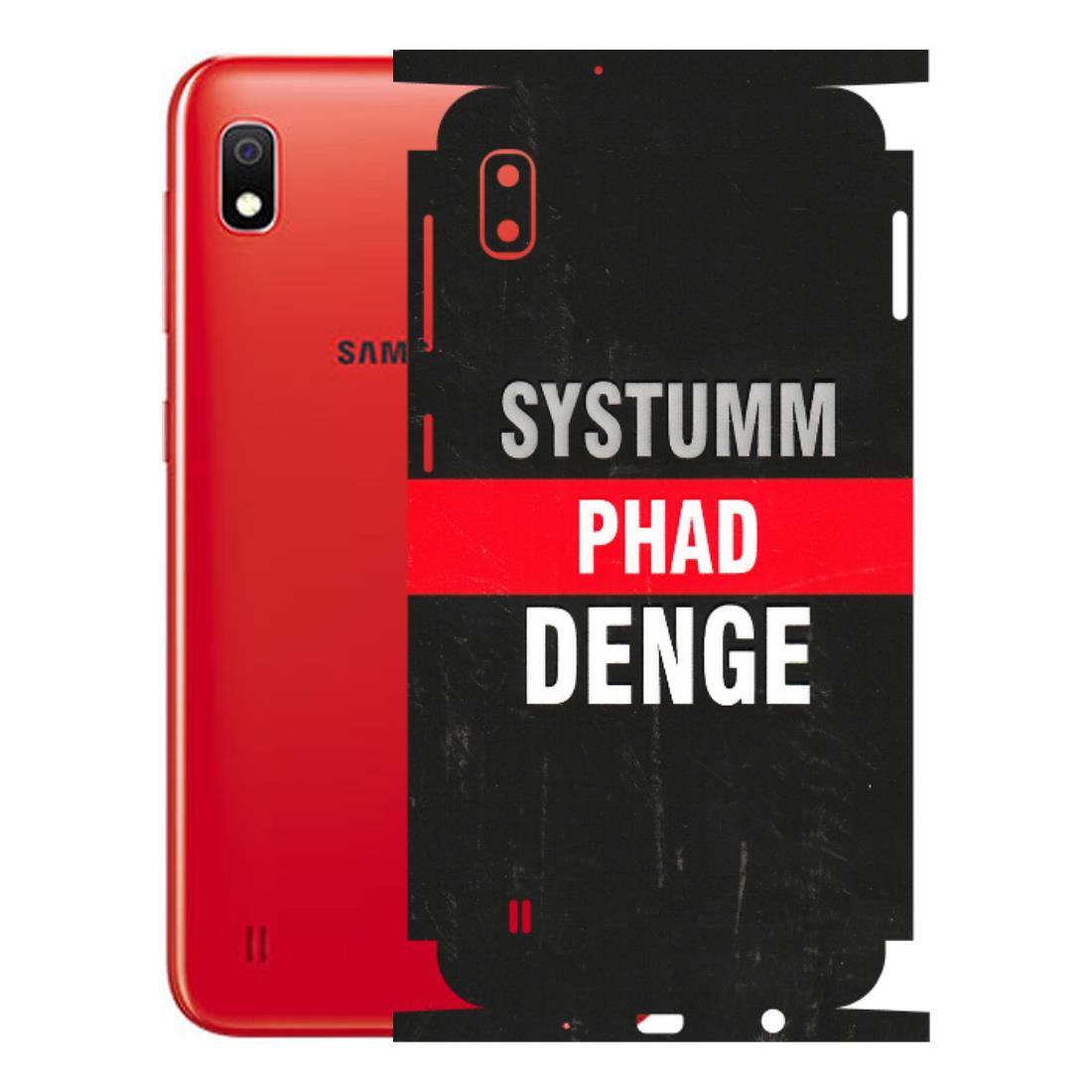 Samsung A/S Series Phone Skins (All Models) - Systumm Phad Denge - 3D Embossed Finish (L-278) Samsung Galaxy A10