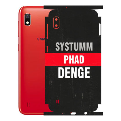 Samsung A/S Series Phone Skins (All Models) - Systumm Phad Denge - 3D Embossed Finish (L-278) Samsung Galaxy A10