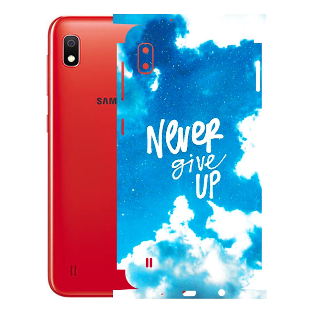 Samsung A/S Series Phone Skins (All Models) - Never Give Up - 3D Embossed Finish (L-279) Samsung Galaxy A10