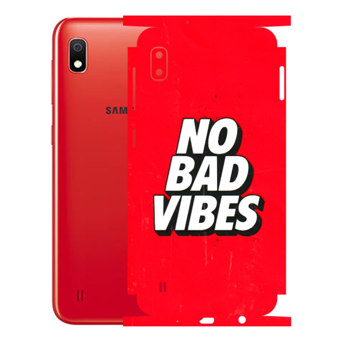 Samsung A/S Series Phone Skins (All Models) - No Bad Vibes - 3D Embossed Finish (L-280) Samsung Galaxy A10