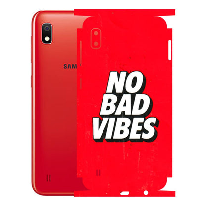 Samsung A/S Series Phone Skins (All Models) - No Bad Vibes - 3D Embossed Finish (L-280) Samsung Galaxy A10