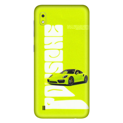 Samsung A/S Series Phone Skins (All Models) - Lime Green Porche - 3D Embossed Finish (L-30) Samsung Galaxy A10