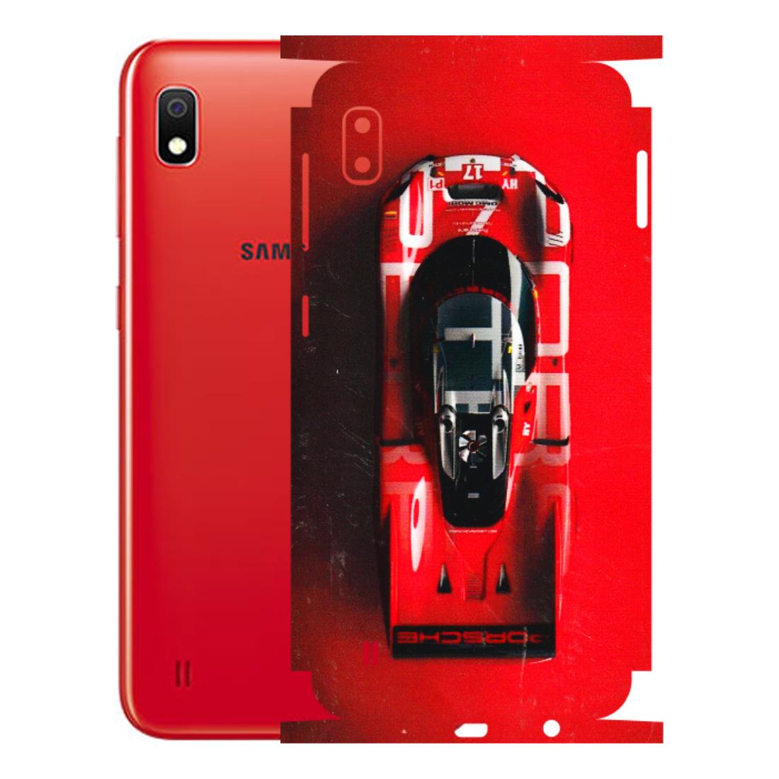 Samsung A/S Series Phone Skins (All Models) - Red Porsche Car Logo - 3D Embossed Finish (L-315) Samsung Galaxy A10