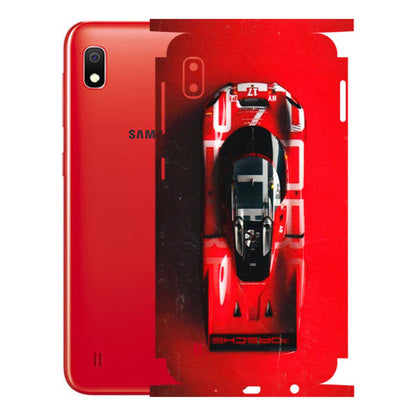 Samsung A/S Series Phone Skins (All Models) - Red Porsche Car Logo - 3D Embossed Finish (L-315) Samsung Galaxy A10