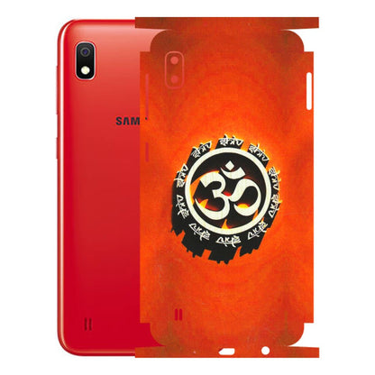 Samsung A/S Series Phone Skins (All Models) - Aum Shiv Orange - 3D Embossed Finish (L-32) Samsung Galaxy A10