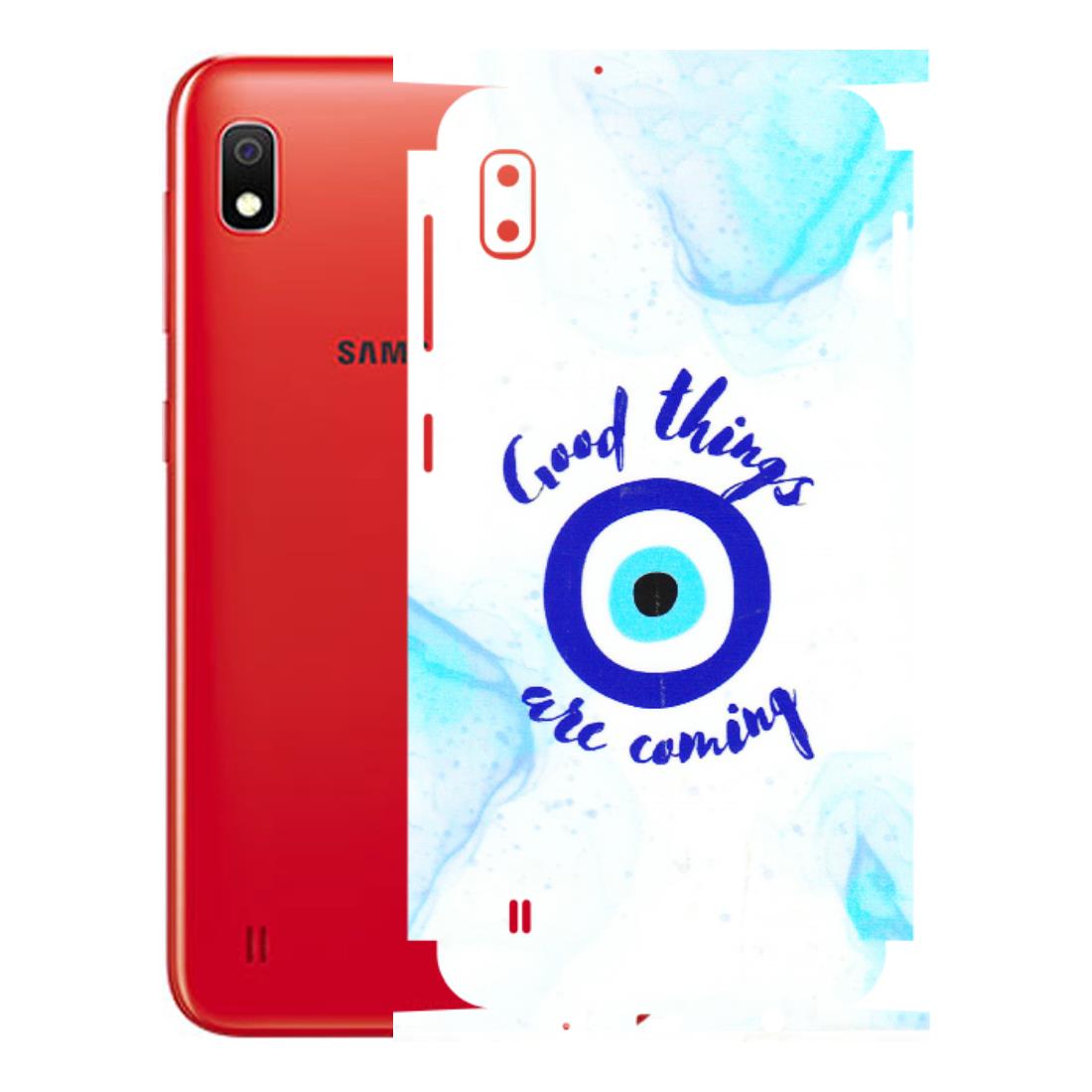 Samsung A/S Series Phone Skins (All Models) - Evil Eye Good Things Are Coming - 3D Embossed Finish (L-322) Samsung Galaxy A10