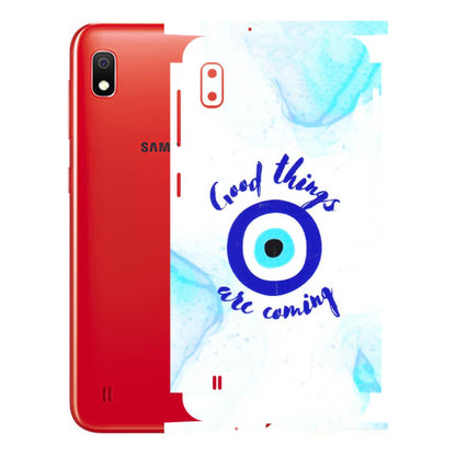 Samsung A/S Series Phone Skins (All Models) - Evil Eye Good Things Are Coming - 3D Embossed Finish (L-322) Samsung Galaxy A10