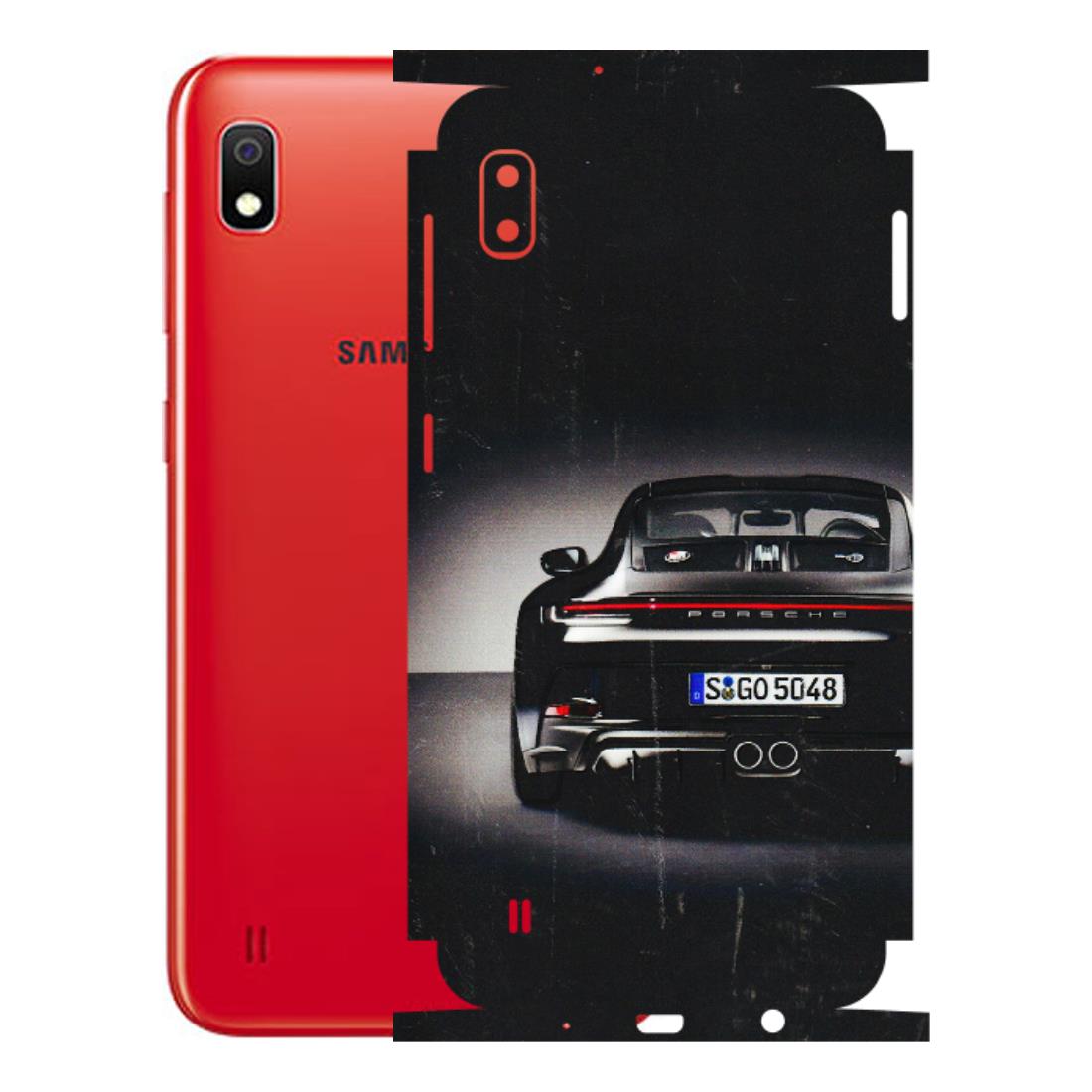 Samsung A/S Series Phone Skins (All Models) - New Black Porsche GT3 - 3D Embossed Finish (L-327) Samsung Galaxy A10