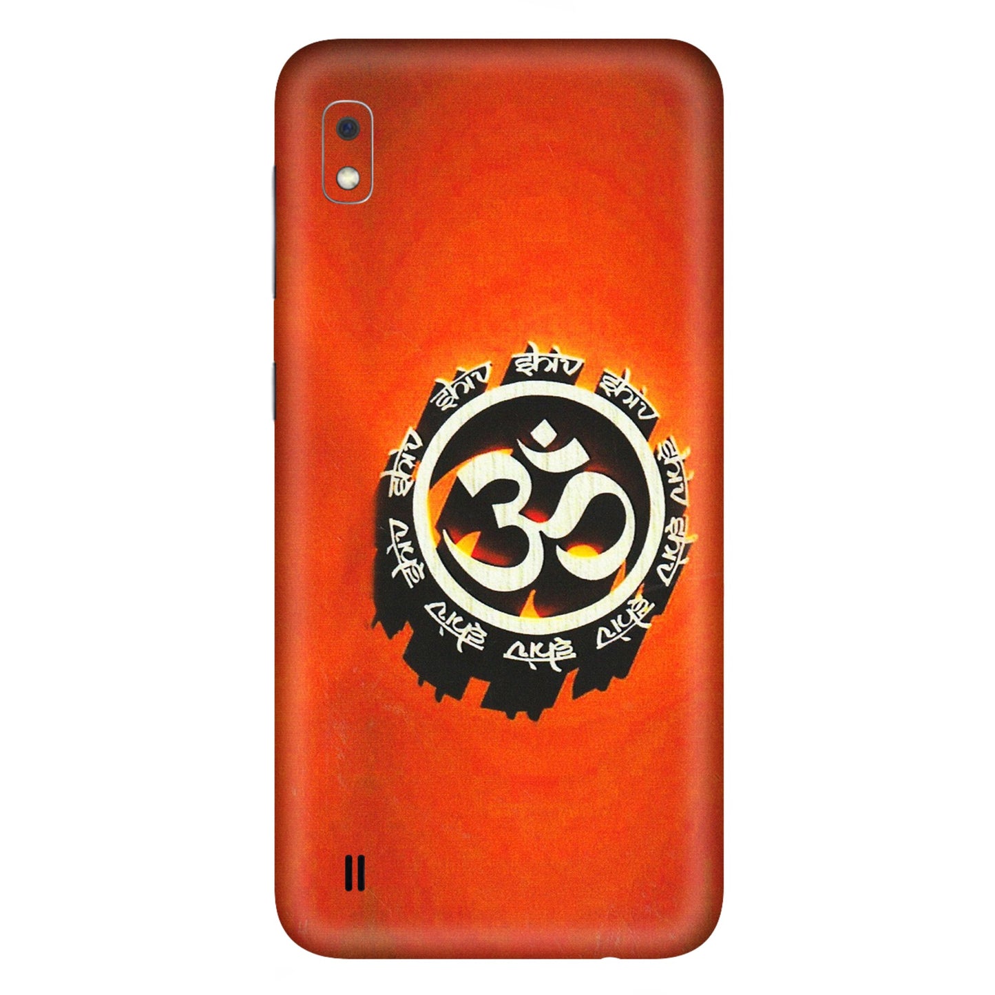 Samsung A/S Series Phone Skins (All Models) - Aum Shiv Orange - 3D Embossed Finish (L-32) Samsung Galaxy A10