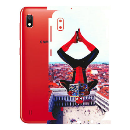 Samsung A/S Series Phone Skins (All Models) - Spiderman Hanging - 3D Embossed Finish (L-53) Samsung Galaxy A10