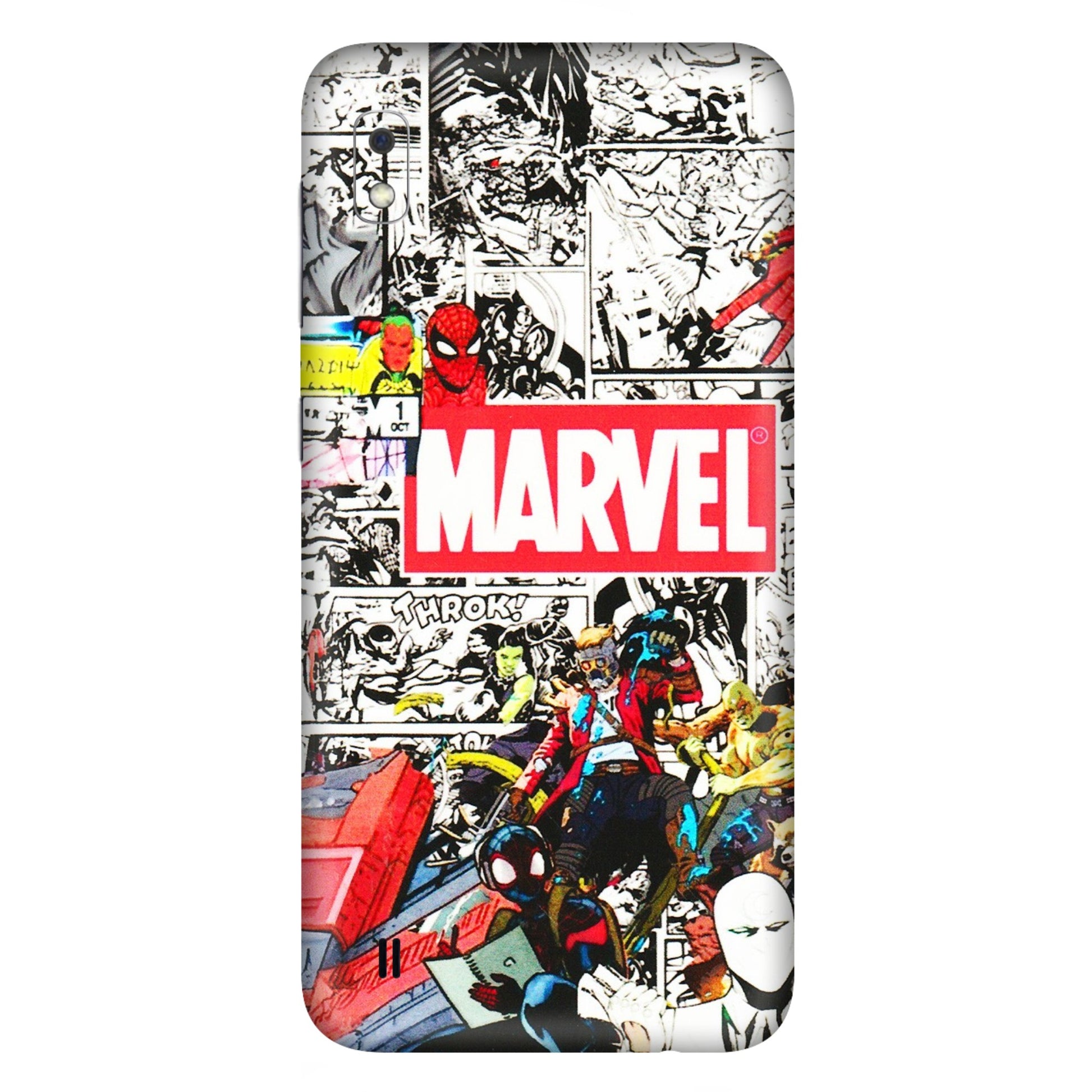 Samsung A/S Series Phone Skins (All Models) - Marvel Colorful Comic - 3D Embossed Finish (L-64) Samsung Galaxy A10