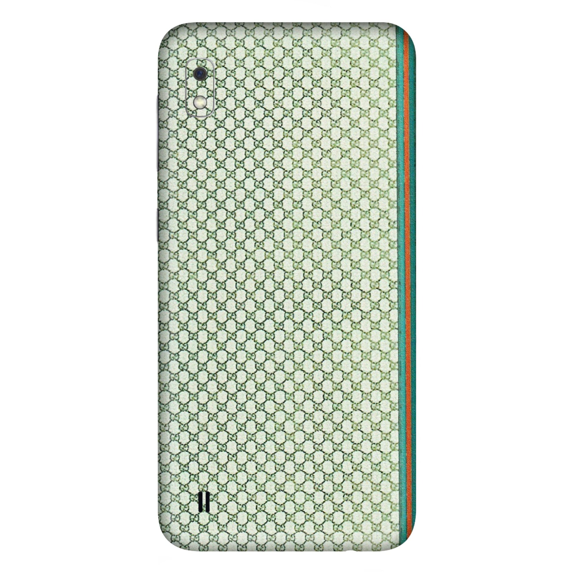Samsung A/S Series Phone Skins (All Models) - Gucci Fabric Pattern - 3D Embossed Finish (L-73) Samsung Galaxy A10