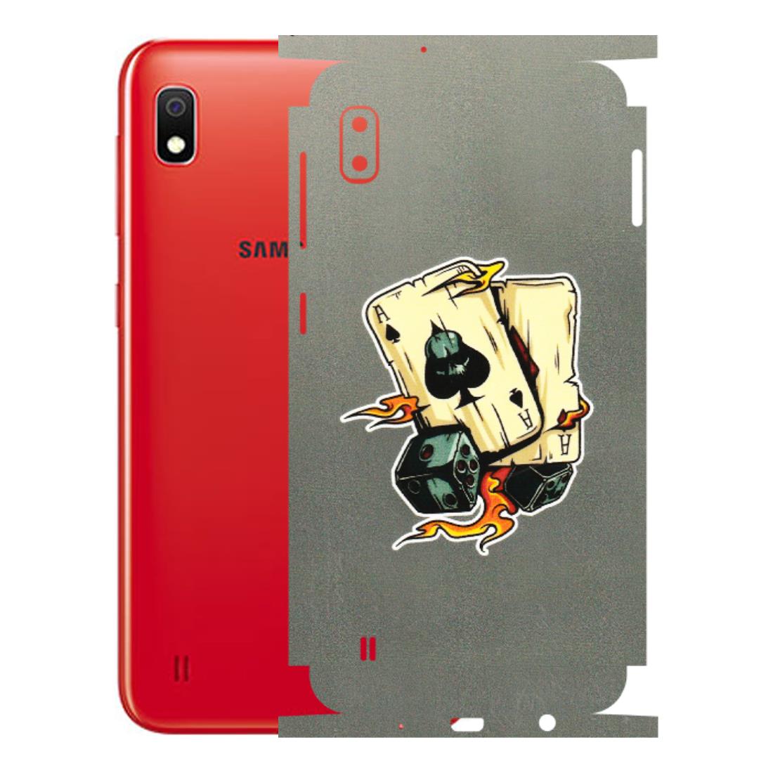 Samsung A/S Series Phone Skins (All Models) - Grey Cards Of Ace - 3D Embossed Finish (L-77) Samsung Galaxy A10