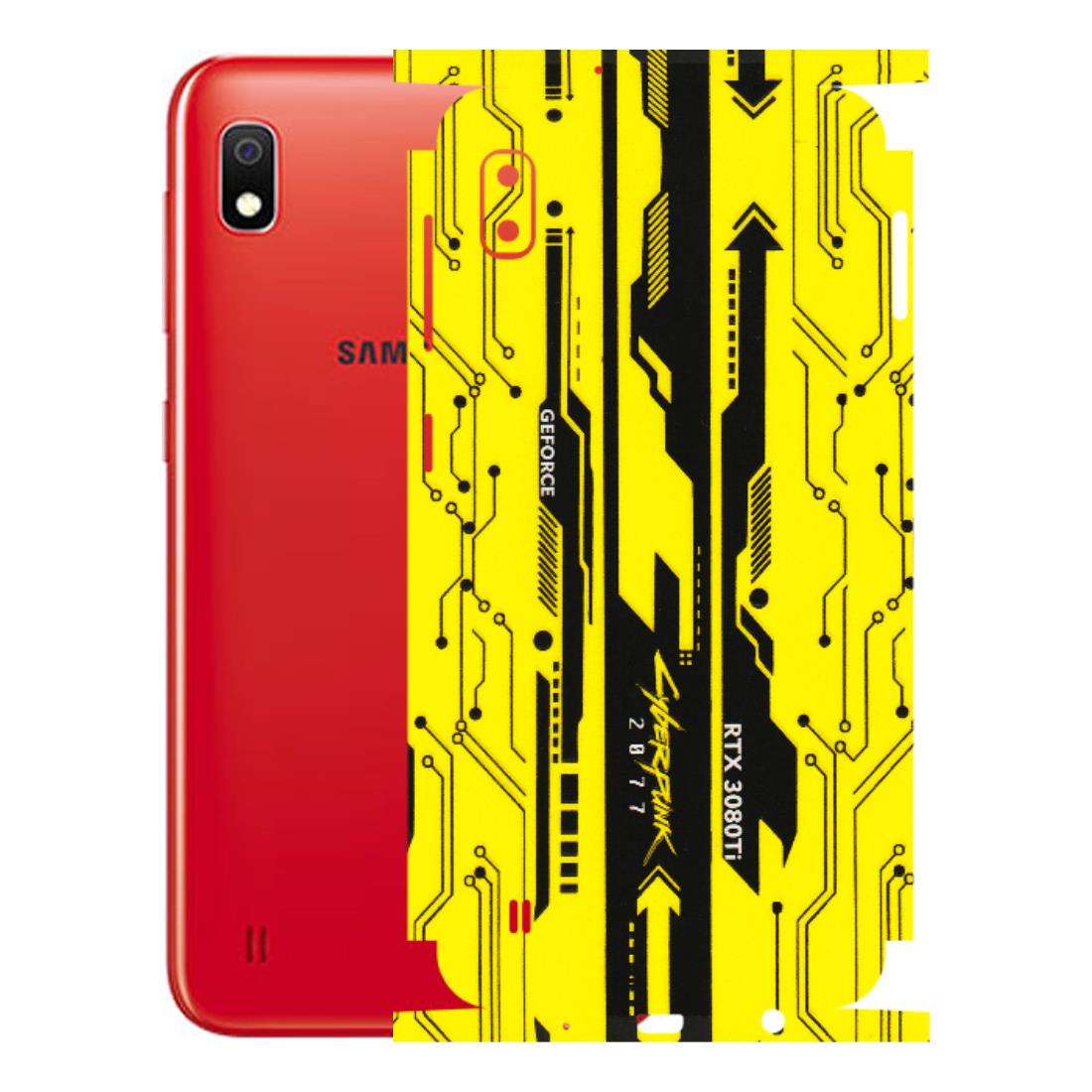 Samsung A/S Series Phone Skins (All Models) - Yellow Cyberpunk - 3D Embossed Finish (L-93) Samsung Galaxy A10