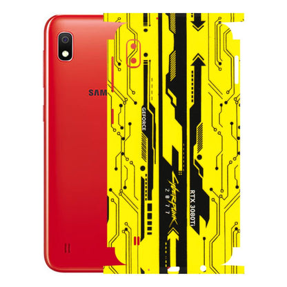 Samsung A/S Series Phone Skins (All Models) - Yellow Cyberpunk - 3D Embossed Finish (L-93) Samsung Galaxy A10