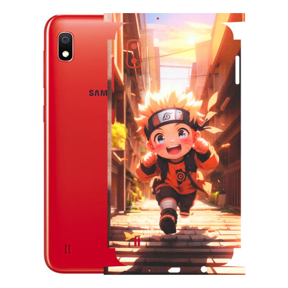 Samsung A/S Series Phone Skins (All Models) - Naruto Cute Toon Running - Matte Finish (M-04) Samsung Galaxy A10
