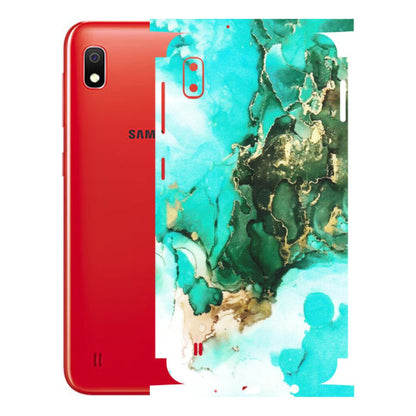 Samsung A/S Series Phone Skins (All Models) - The Blue Gold Marble - Matte Finish (M-124) Samsung Galaxy A10