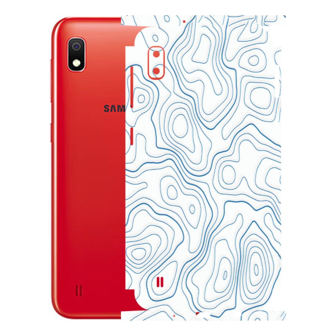 Samsung A/S Series Phone Skins (All Models) - Blue And White Swirls - Matte Finish (M-139) Samsung Galaxy A10