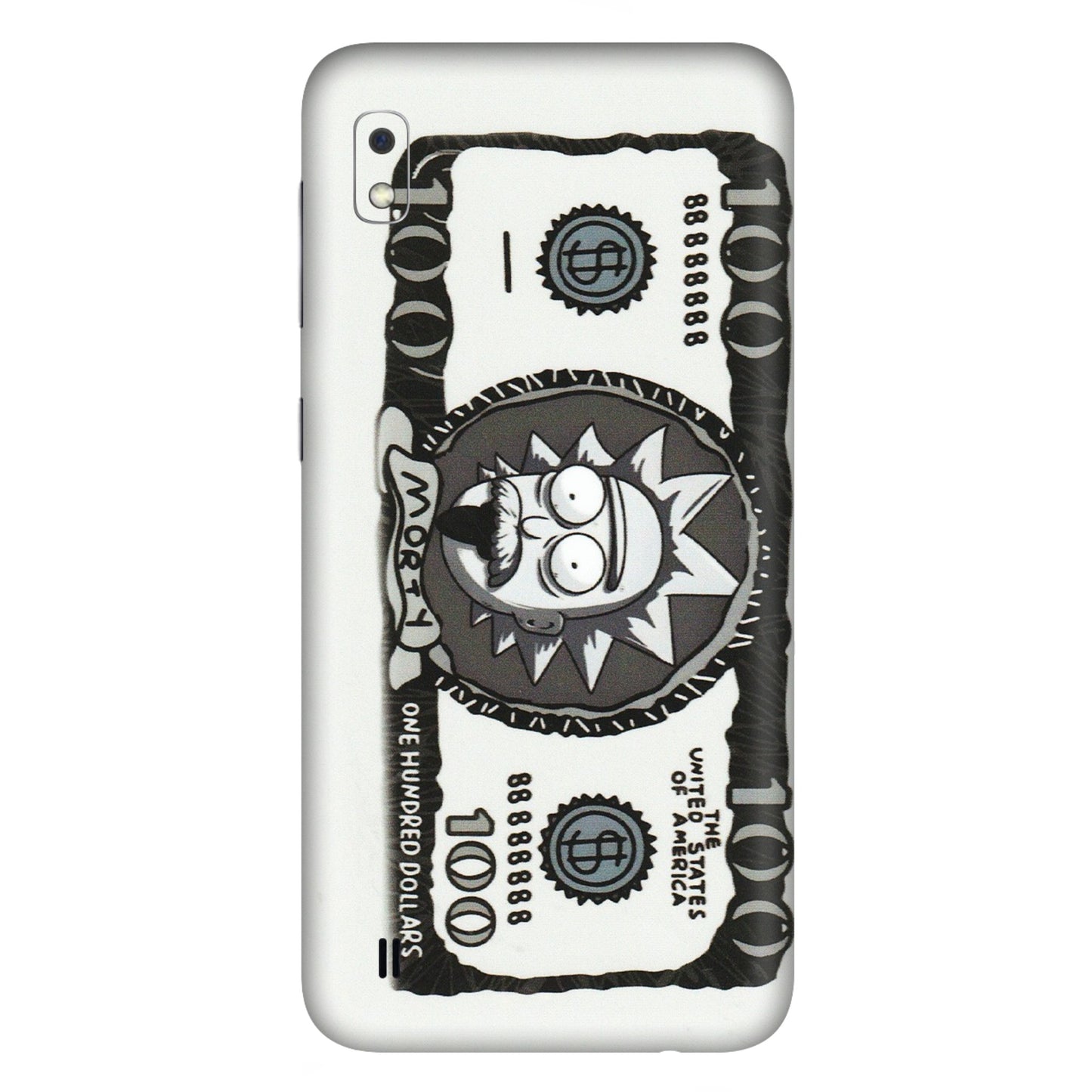 Samsung A/S Series Phone Skins (All Models) - Rick And Morty Hundred Dollar Anime - Matte Finish (M-161) Samsung Galaxy A10