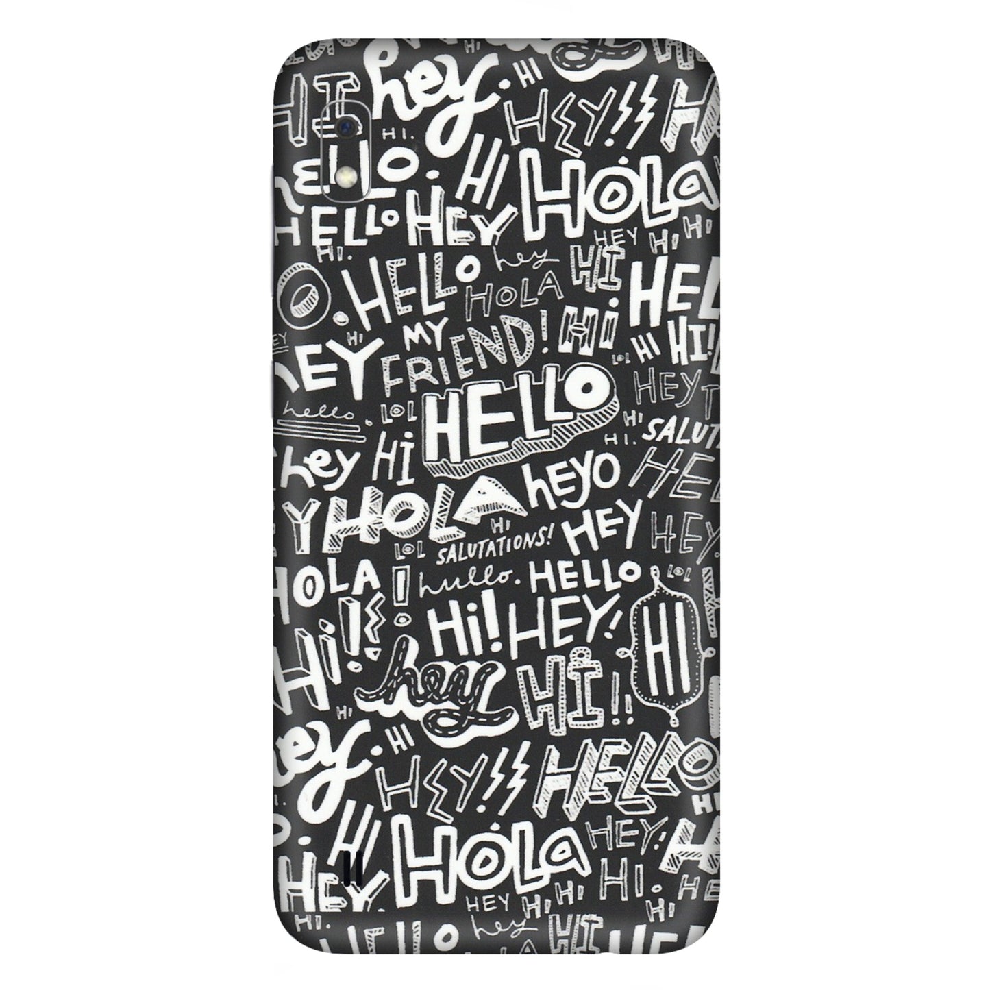 Samsung A/S Series Phone Skins (All Models) - Hi Hello Doodles - Matte Finish (M-25) Samsung Galaxy A10