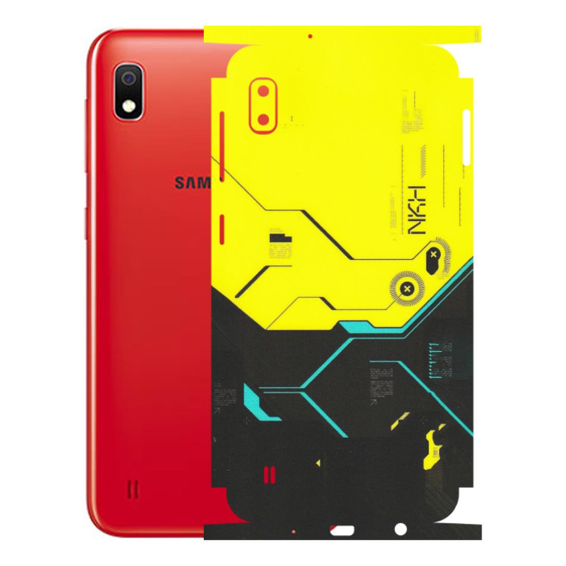 Samsung A/S Series Phone Skins (All Models) - Black Yellow Technica - Matte Finish (M-53) Samsung Galaxy A10