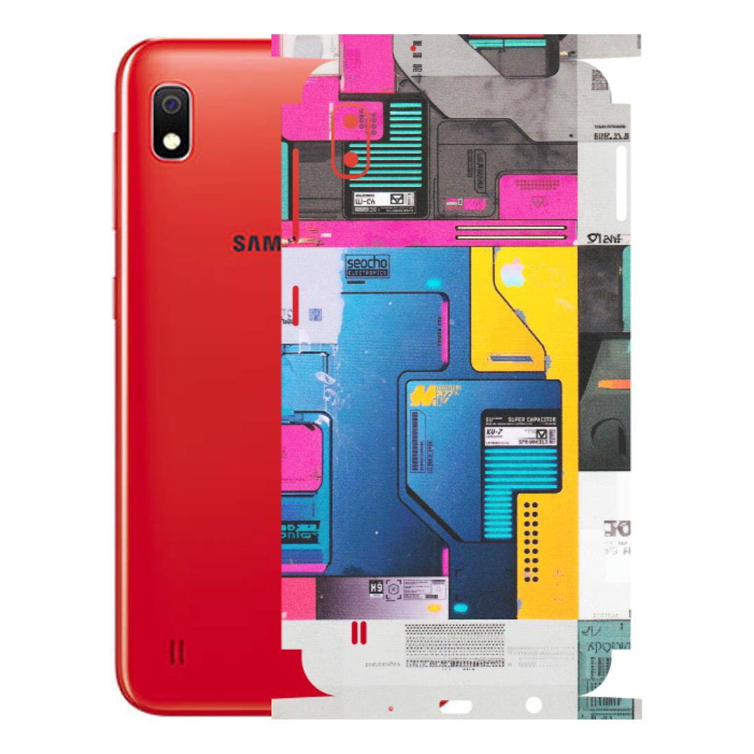 Samsung A/S Series Phone Skins (All Models) - Colourfull Motherboard Internals - Matte Finish (M-55) Samsung Galaxy A10