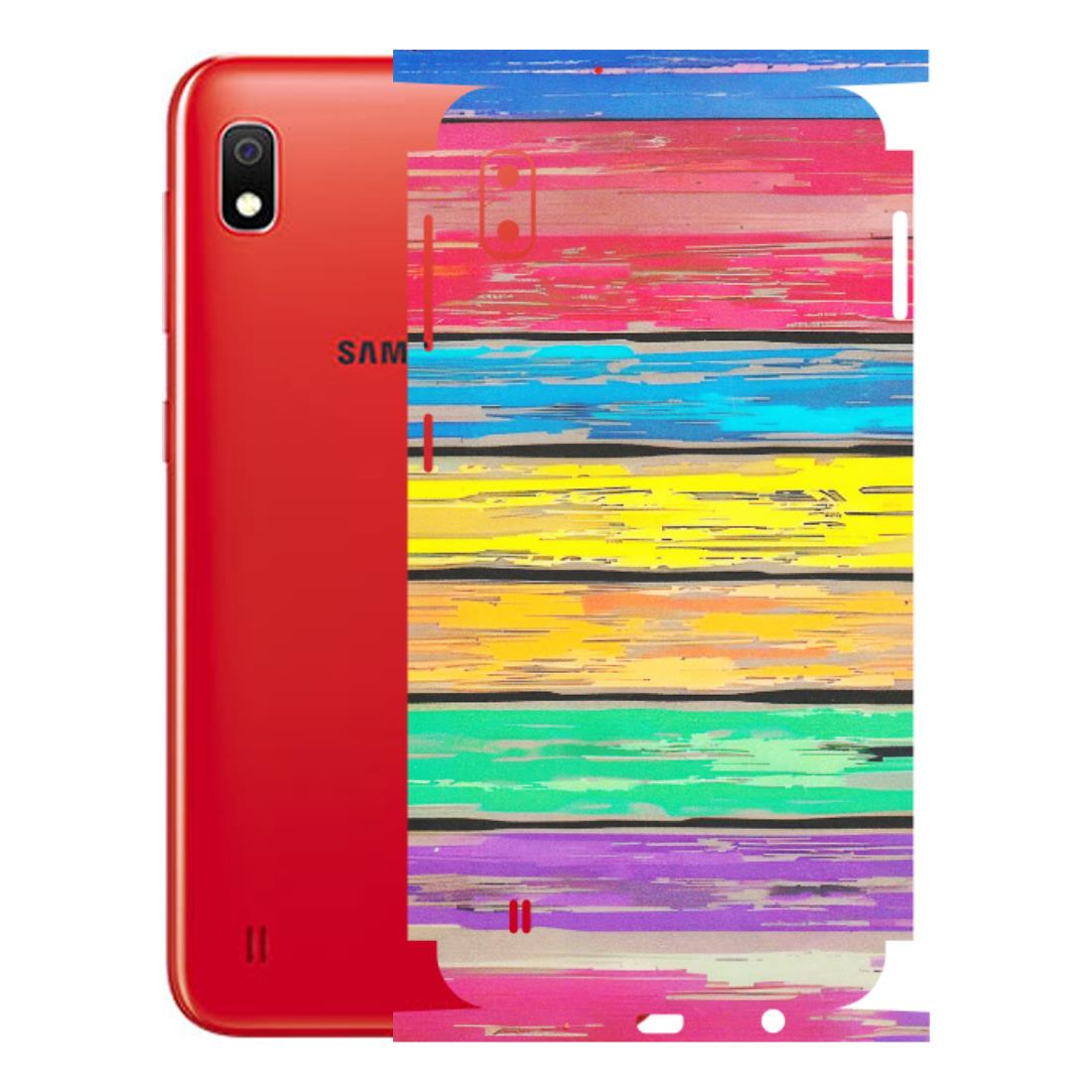 Samsung A/S Series Phone Skins (All Models) - Multi Colour Wooden Wall - Matte Finish (M-96) Samsung Galaxy A10