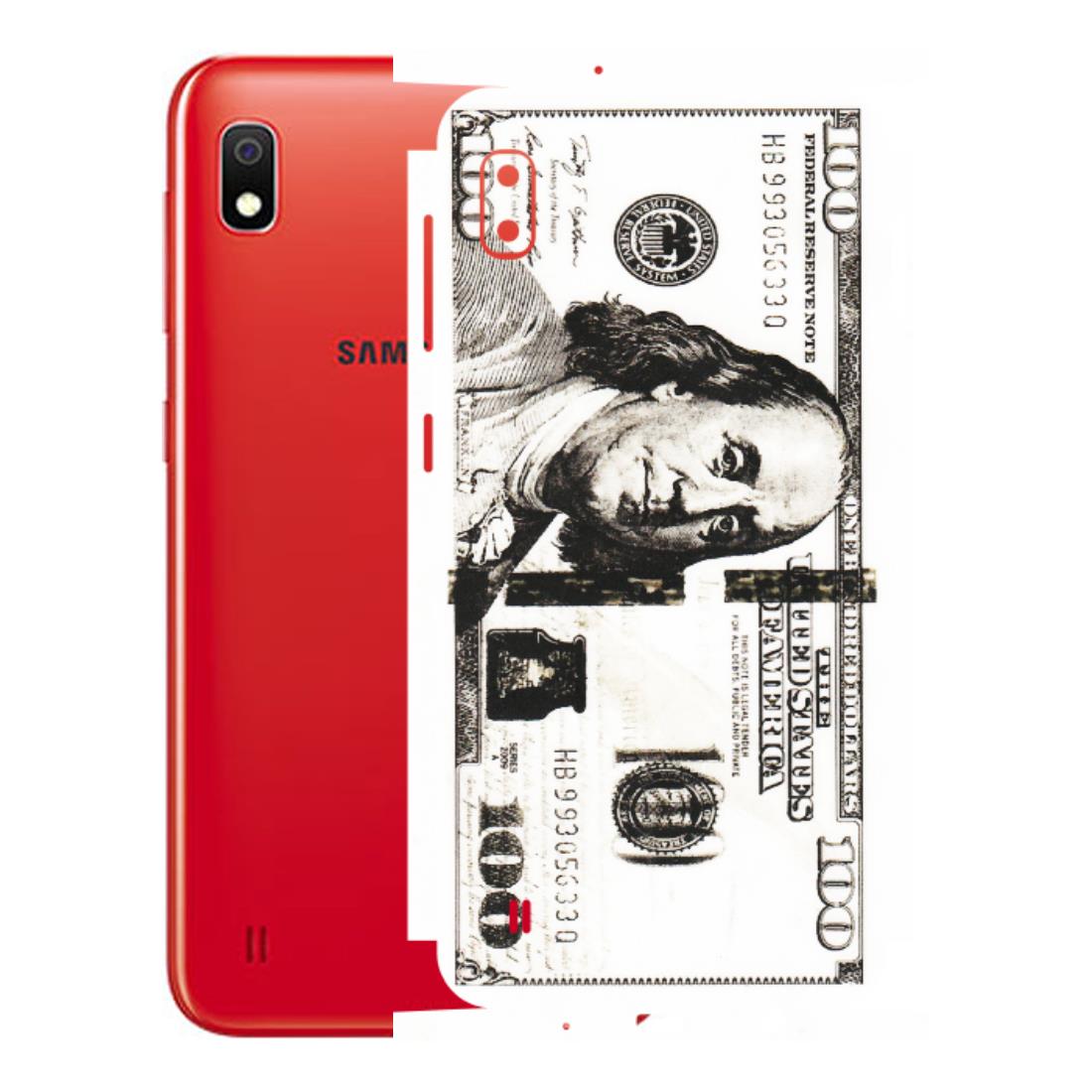 Samsung A/S Series Phone Skins (All Models) - 100 Dollar Currency - Transparent Finish (T-01) Samsung Galaxy A10