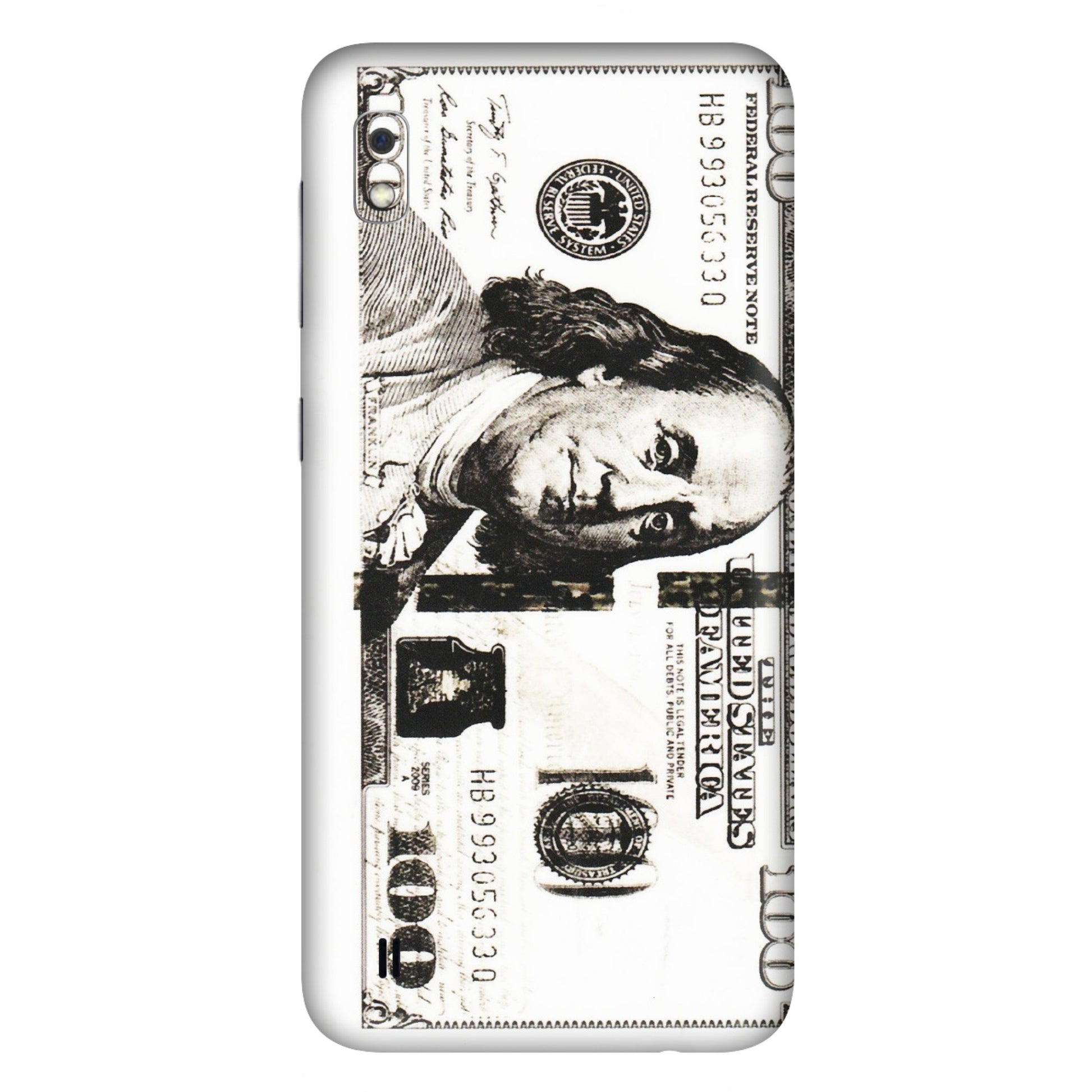 Samsung A/S Series Phone Skins (All Models) - 100 Dollar Currency - Transparent Finish (T-01) Samsung Galaxy A10