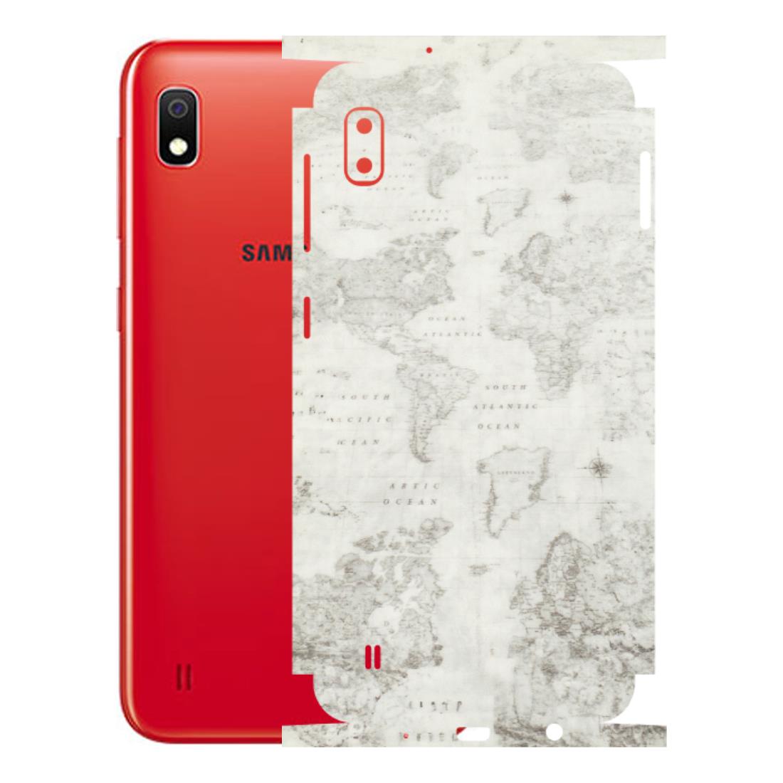 Samsung A/S Series Phone Skins (All Models) - World Travel Map - Transparent Finish (T-04) Samsung Galaxy A10