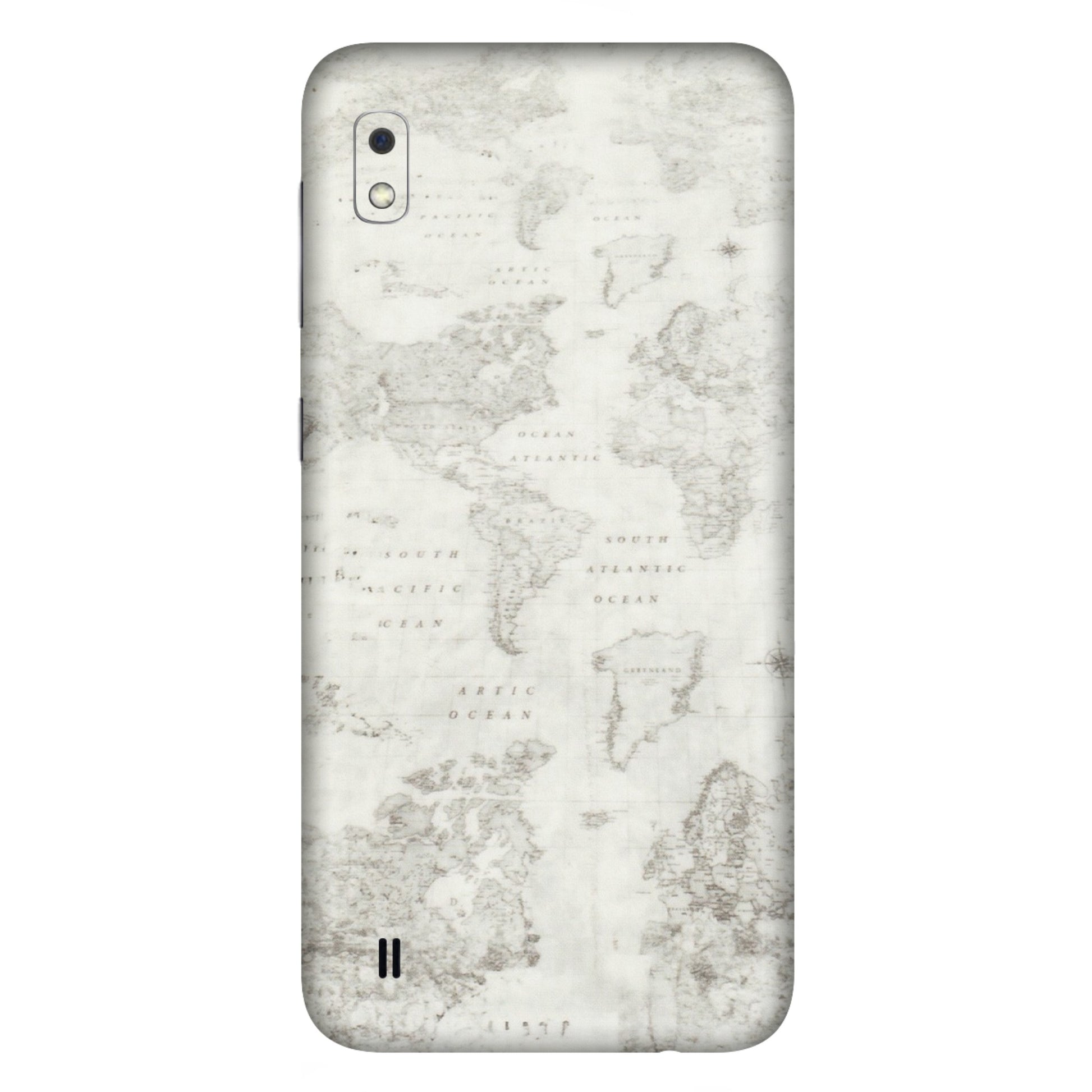Samsung A/S Series Phone Skins (All Models) - World Travel Map - Transparent Finish (T-04) Samsung Galaxy A10