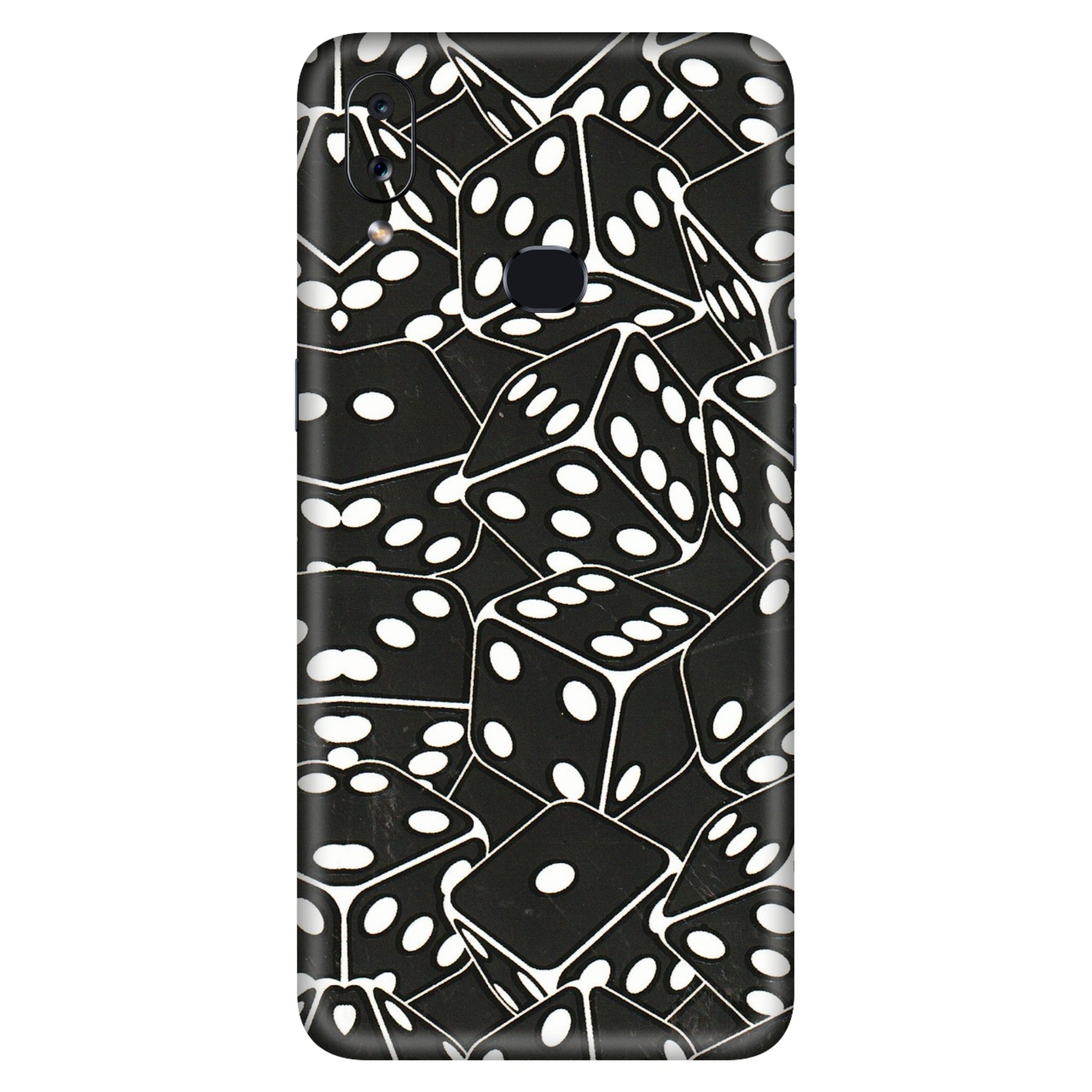 Samsung A/S Series Phone Skins (All Models) - Big Black Dices - 3D Embossed Finish (L-106) Samsung Galaxy A10S