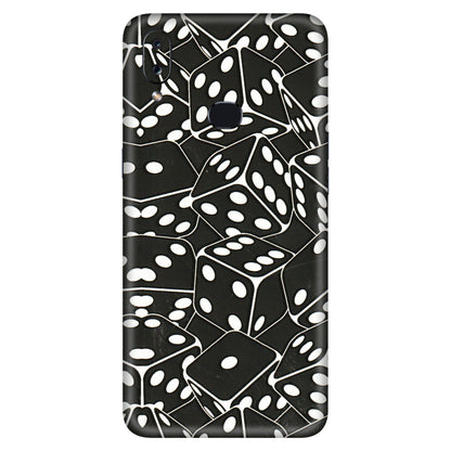 Samsung A/S Series Phone Skins (All Models) - Big Black Dices - 3D Embossed Finish (L-106) Samsung Galaxy A10S