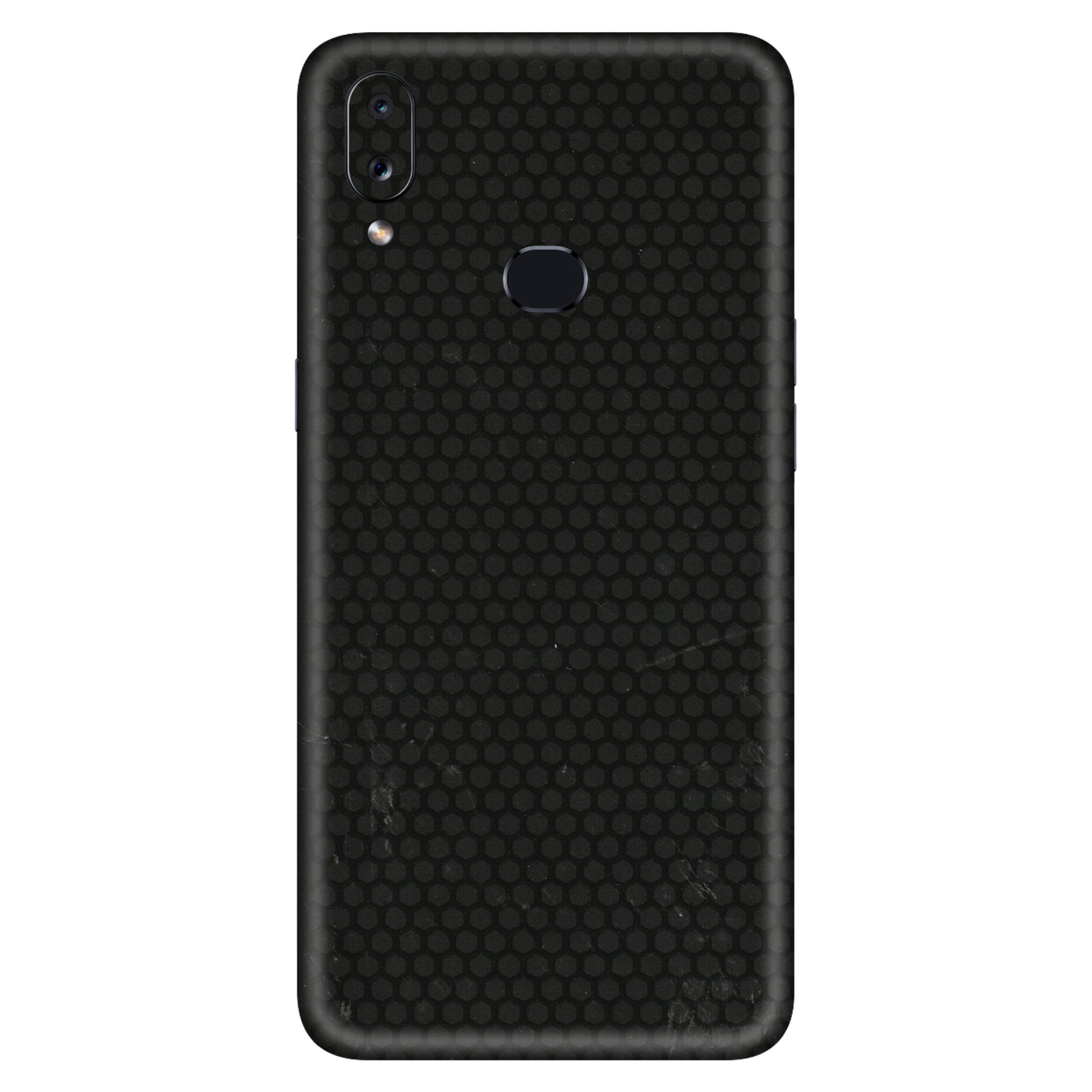 Samsung A/S Series Phone Skins (All Models) - Black honeycomb - 3D Embossed Finish (L-114) Samsung Galaxy A10S