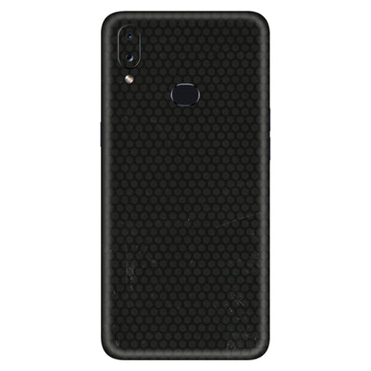 Samsung A/S Series Phone Skins (All Models) - Black honeycomb - 3D Embossed Finish (L-114) Samsung Galaxy A10S
