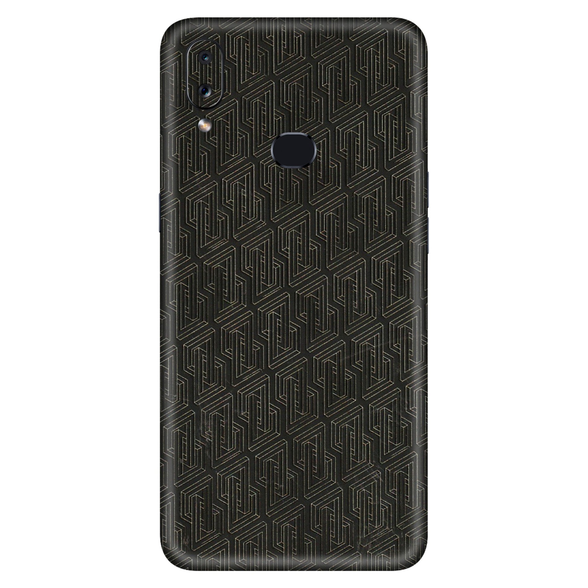 Samsung A/S Series Phone Skins (All Models) - Black Abstract Pattern - 3D Embossed Finish (L-117) Samsung Galaxy A10S