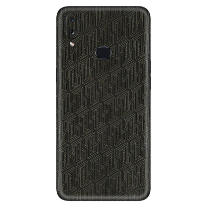 Samsung A/S Series Phone Skins (All Models) - Black Abstract Pattern - 3D Embossed Finish (L-117) Samsung Galaxy A10S