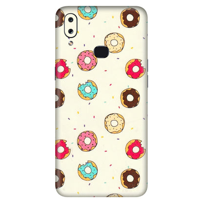 Samsung A/S Series Phone Skins (All Models) - Mini Donuts Doodle Art - 3D Embossed Finish (L-122) Samsung Galaxy A10S